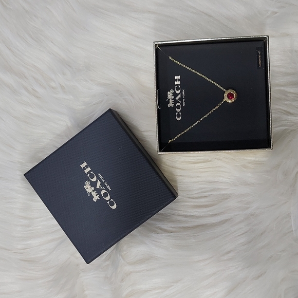 Coach Open Circle Stone Necklace - Picture 2 of 3